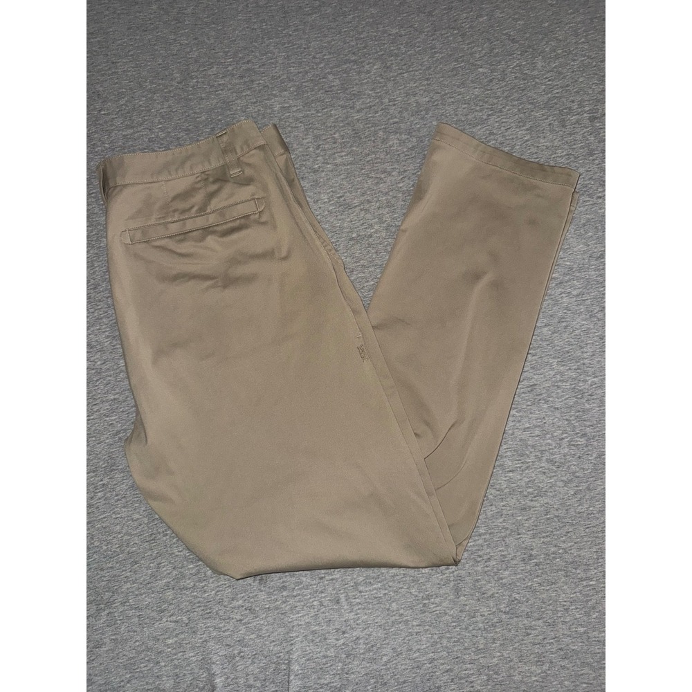 Rhone Mens Slim Fit Tan Commuter Pants Size 32x30 Lightweight Stretchy Luxurious